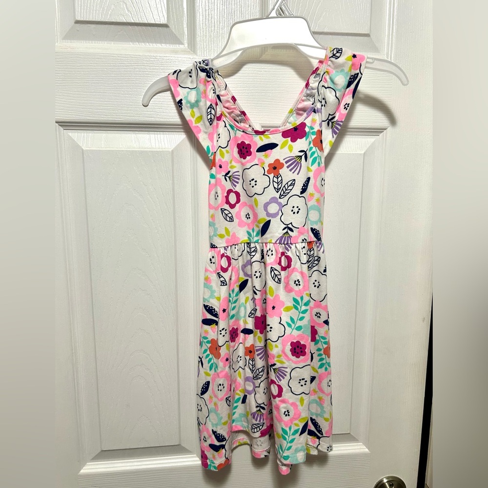 Girl’s Jumping Bean Cross Back Ruffle Dress - Size 5